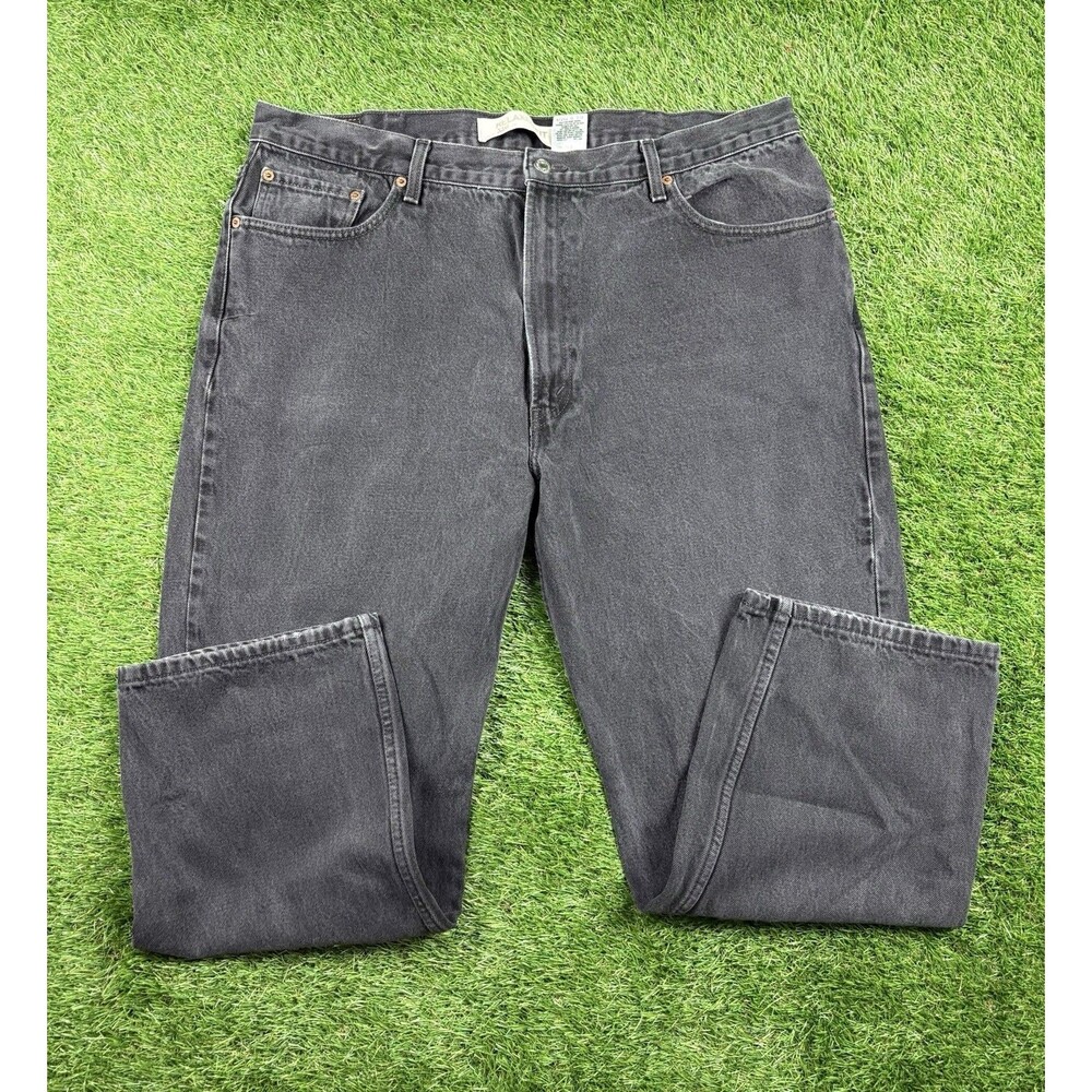 Vintage Y2K Levi’s 505 Straight Leg Jeans Mens Black Regular Fit 42x30 Paper